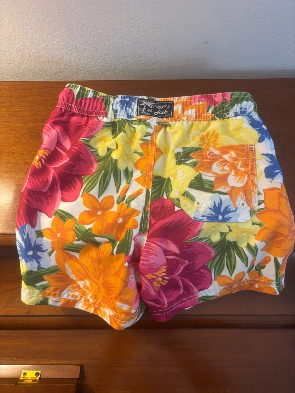 Janie and Jack Boys Dahlia Floral Swim Trunks Size 5